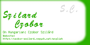 szilard czobor business card