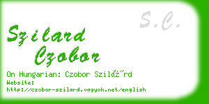 szilard czobor business card